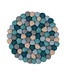 SjaalmetVerhaal Felt coaster round blue 20 cm