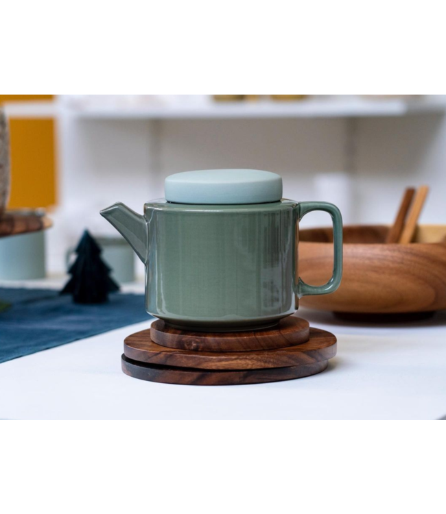 Wooden round coaster acacia wood - 9cm