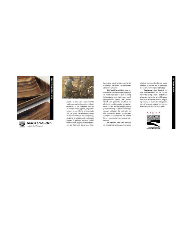 Wooden flower pot h 14cm