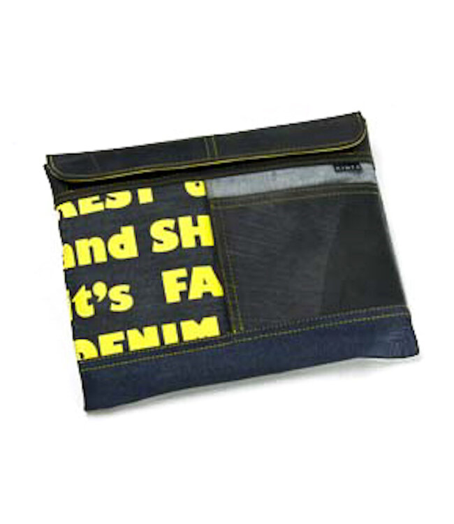 iPad case denim and rubber (29x22cm)