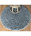 Rond vilten tapijt bolletjes grijs-antraciet D 100 cm