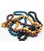Necklace wooden beads - brown - 2cm