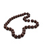 Ketting houten kralen - bruin - 2cm