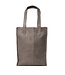 My paper bag met rits en lange hengsels - hunter taupe