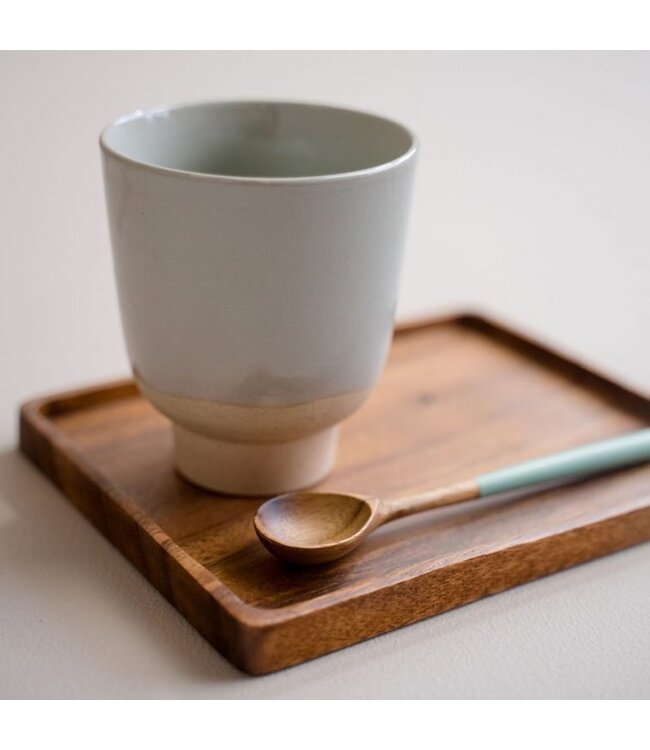 Serving tray acacia wood - 22 x 17 cm
