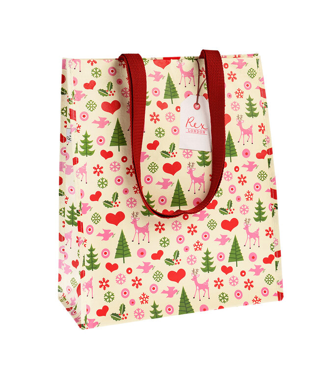 Shopper 40 x 34 cm 50's Christmas recycled plastic