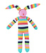 GlobalAffairs Knitted rabbit doll - multicolour 40 cm
