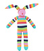 Knitted rabbit doll - multicolour 40 cm