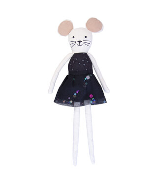 GlobalAffairs Cuddle toy - Lola the Mouse black - 30 cm