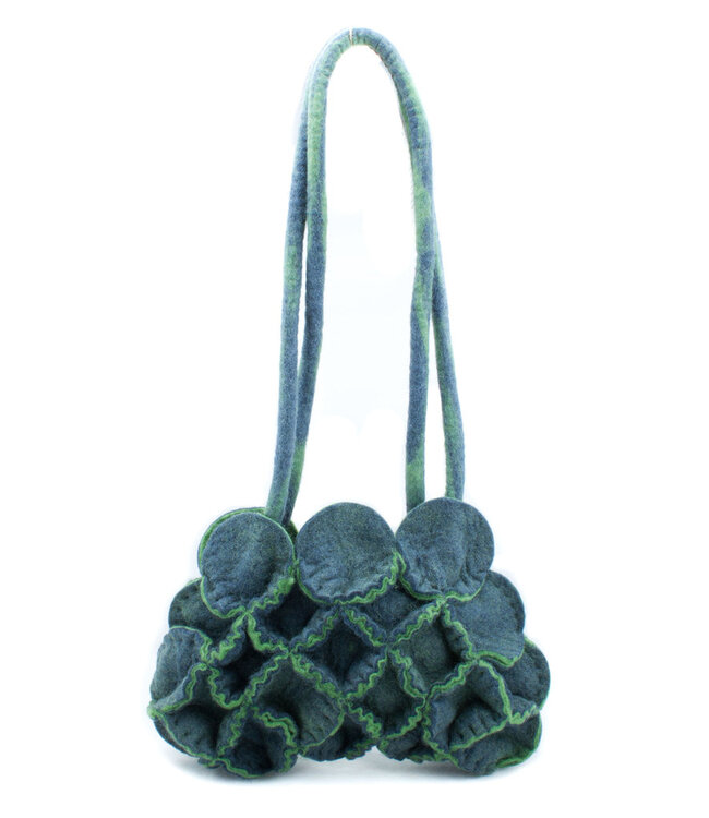 Shoulder bag felt grey-green