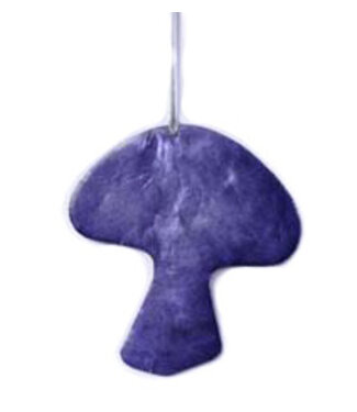 Kinta Christmas ornaments capiz mushroom - purple