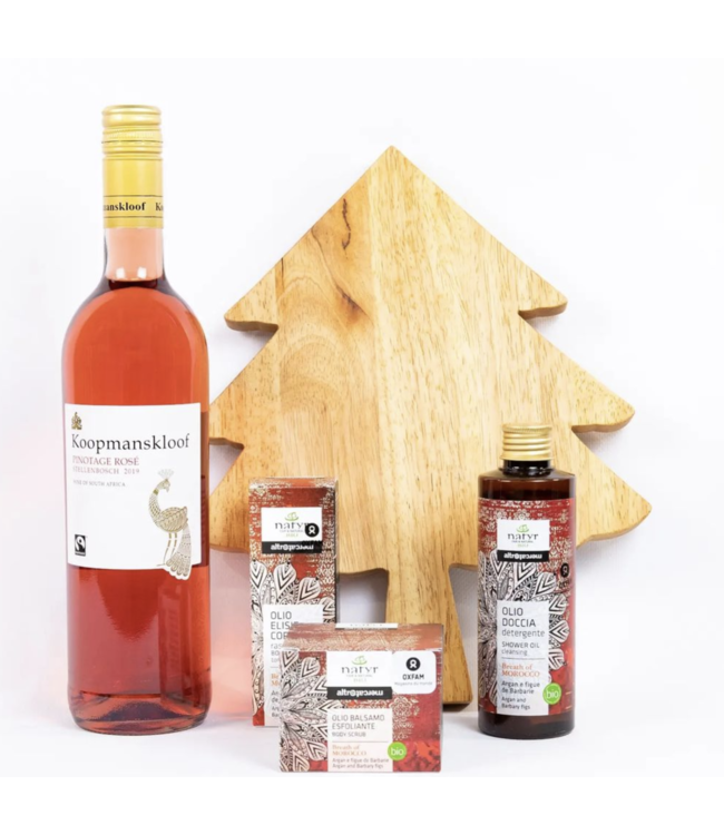 Houten serveerplank kerstboom vorm 30x25cm