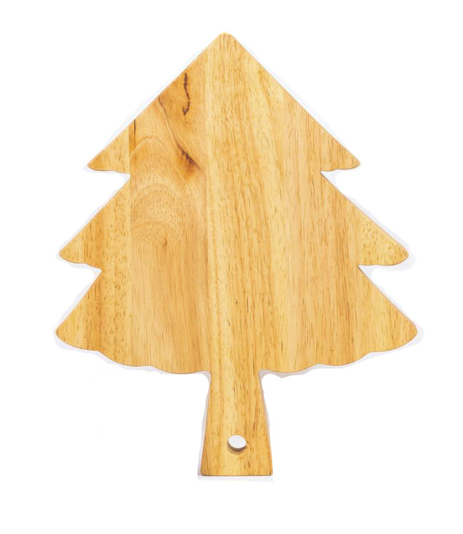 Wooden serving board tree shaped 30x25cm