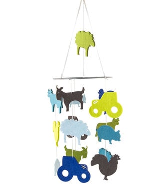 Global Affairs Felt mobile Country Farm blue - green