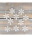 Set tree decoration felt white snow flakes - 10 pcs