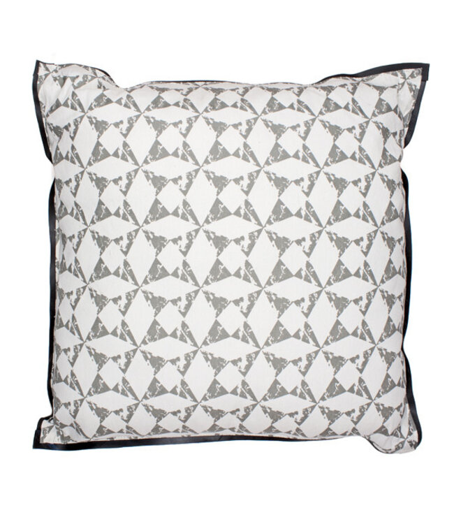 Pillow canvas grafic grey white 50x50cm