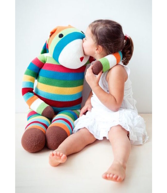 Konijn gebreid katoen XL 90 cm