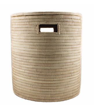 People of the sun Mand palmblad met deksel  - Naturel beige - H55xD45cm - large