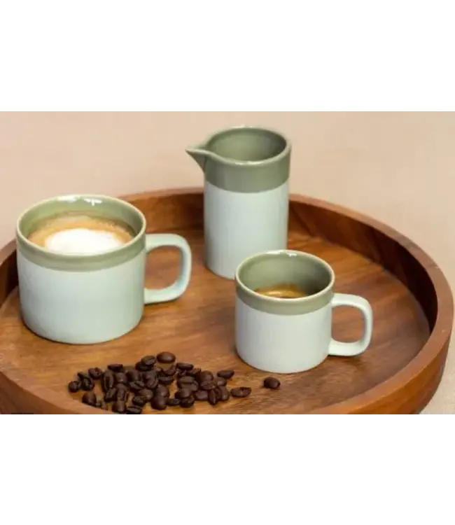 Espressokopje met oor keramiek celadon (groen) XS -95ml