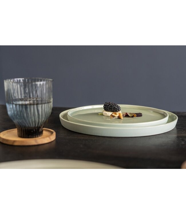 Bord van keramiek celadon 26x1,5 cm