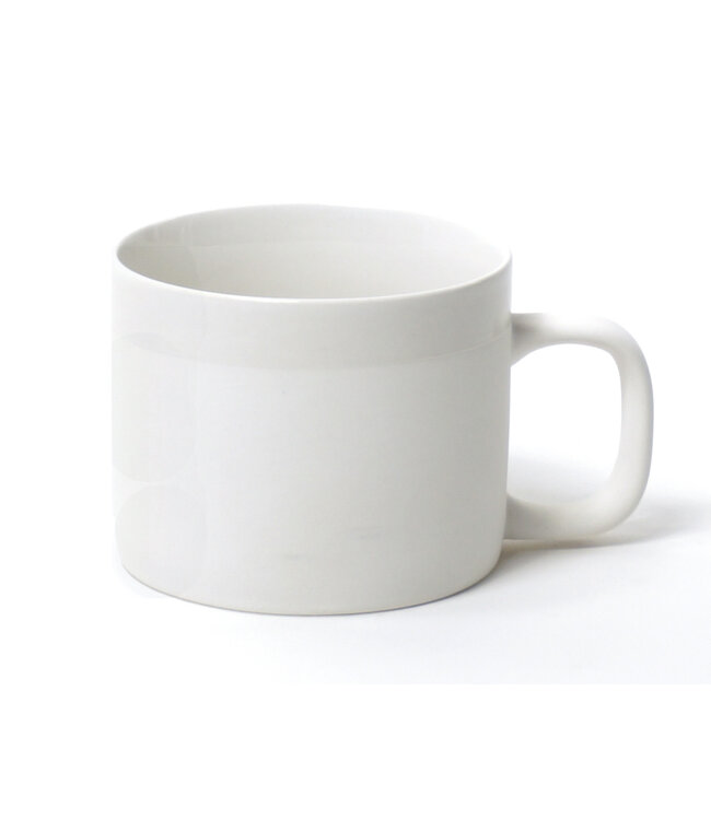 Ceramic tea/ coffee cup with ear - 200 ml - white