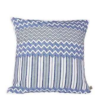 FairForward Pillow cover blue-ecru Graphic 45x45cm