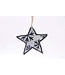 Kinta Christmas tree ornament star silver-blue denim