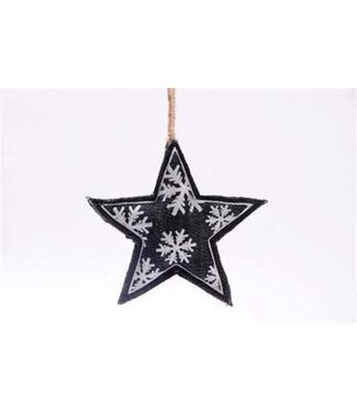 Kinta Christmas tree ornament Star blue denim