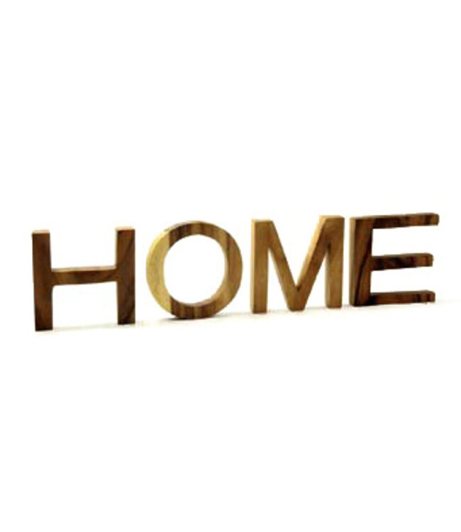 Houten letters HOME -15 cm