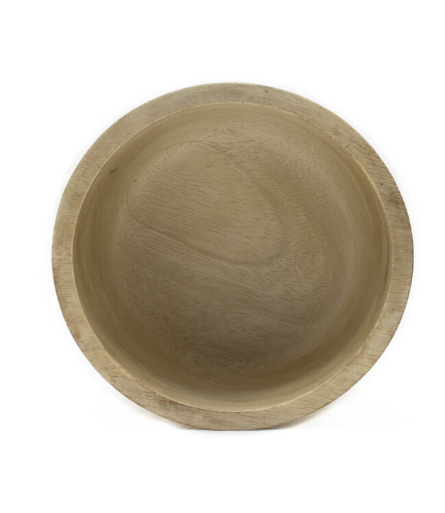 Wooden bowl round - D16 cm bleached