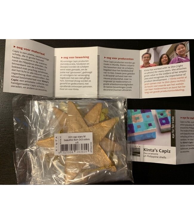 Chritmas tree 6 hangers seashell star mix