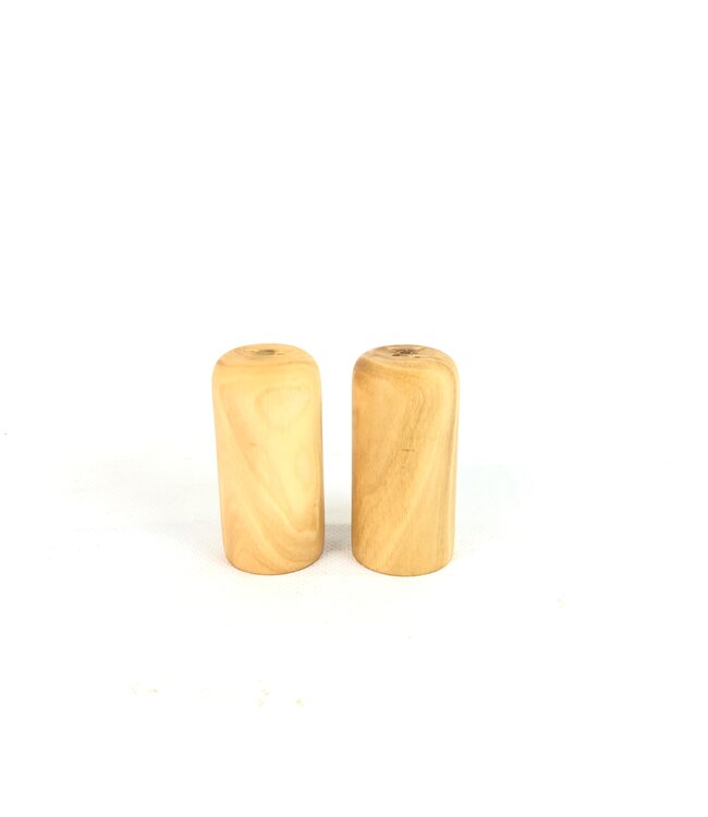 Olive wood Salt and pepper shakers , set of 2