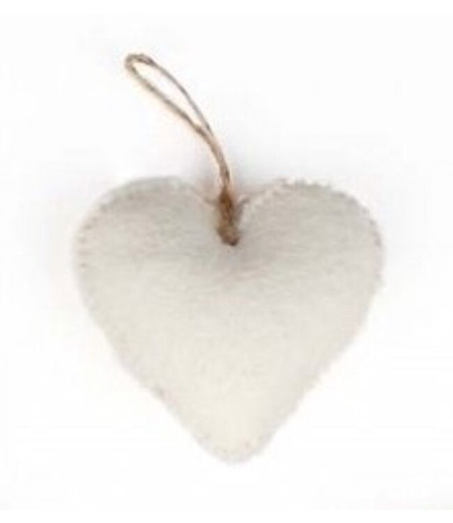 Felt hanger - heart 7x8 cm