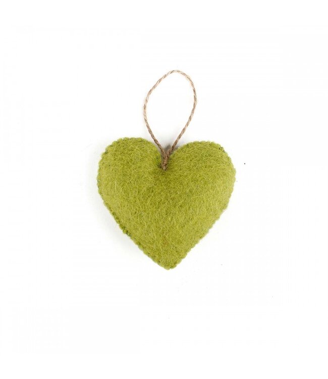 Vilten hanger - hartje 7x8 cm