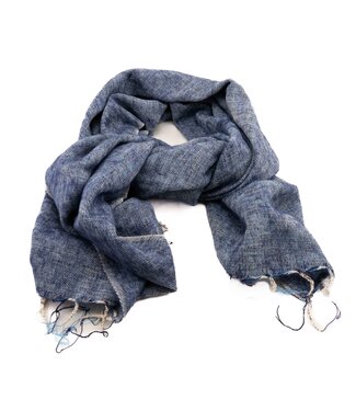 FairForward Scarf acryl + cotton 180 x 70 cm - blue