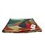 Sjaal Pashmina wol en zijde - groen-blauw-rood-beige 200x70cm