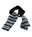 FairForward Sjaaltje zijde - zwart, grijs en wit - 110x30cm