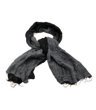 Teranga Silk scarf black - silver -120x60cm