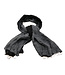 Silk scarf black - silver -120x60cm