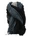 Silk scarf black - silver -120x60cm