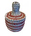 Byoux basket straw red -white - XS