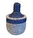 Byoux basket straw blue -white - XS