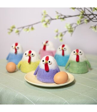 SjaalmetVerhaal Felt egg warmer - Funny chicken in 6 colours