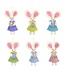 Felt hangers Easter bunny with easter egg - set of 6