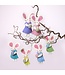 Felt hangers Easter bunny with easter egg - set of 6