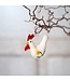 Felt hanger rooster with flowers - 6 diff. flower types