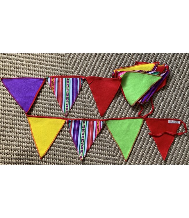 Vlaggenlijn vilt multicolour - lengte 5 meter