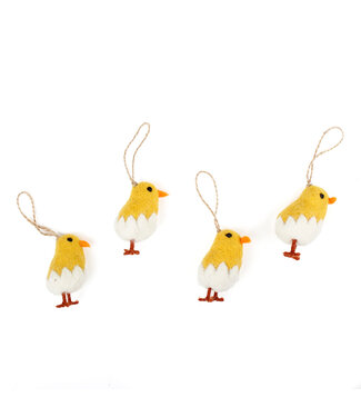 SjaalmetVerhaal Felt hanger easter chick - yellow