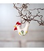 Felt hanger rooster with flowers - 6 diff. flower types