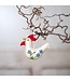 Felt hanger rooster with flowers - 6 diff. flower types